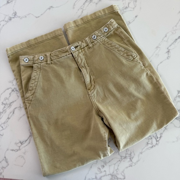 Anthropologie Pilcro Slouchy Chino Pants - Holly Green - Size 27 - Picture 2 of 7